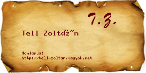 Tell Zoltán névjegykártya